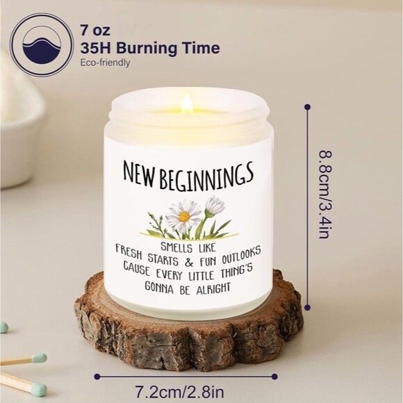 New Beginnings Coffee Mug & Candle Gift Set Break Up/Divorce/ Retirement - Picture 8 of 8